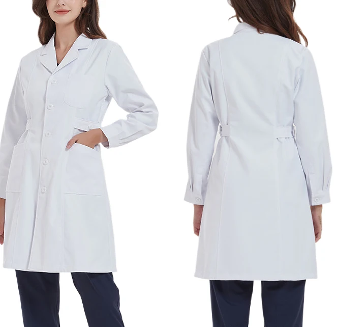 Professional Lab Coat Hospital Uniforms Custom Long Sleeve Medical Uniform Lab Coat Clinic Doctors N