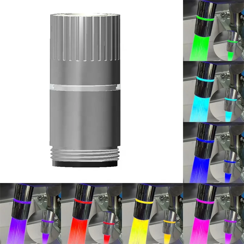 Water Glow LED Faucet Light Aerator for Kitchen with Multicolor Fastflashing Type