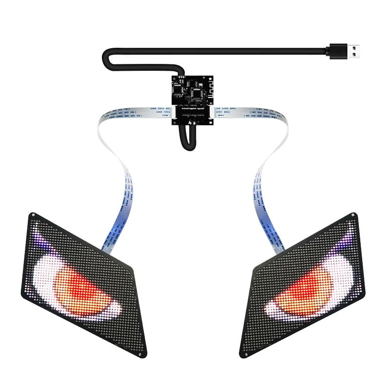 Écran LED Yeux De Diable Pour Voiture - Flexible, Programmable Par App - Pour Camion, Fête, Bar - Contrôle USB