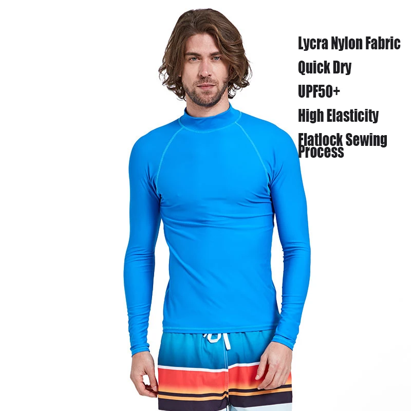Sbart Rash Vest Mens Rashies Swim Shirt Surf Shirt Quick Dry Rush Guard Long Sleeve Rashguard UPF50+ Rash Guard For Men