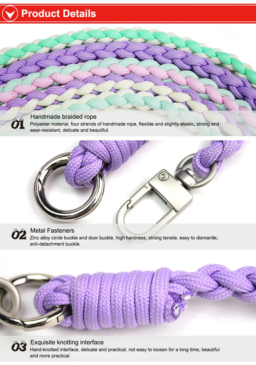 Phone Lanyard Strap Mobile Chain Multiple Colors Rope Case Customized Adjuster Accessories Cell 2 In 1 Weave Sjs039 Laudtec manufacture