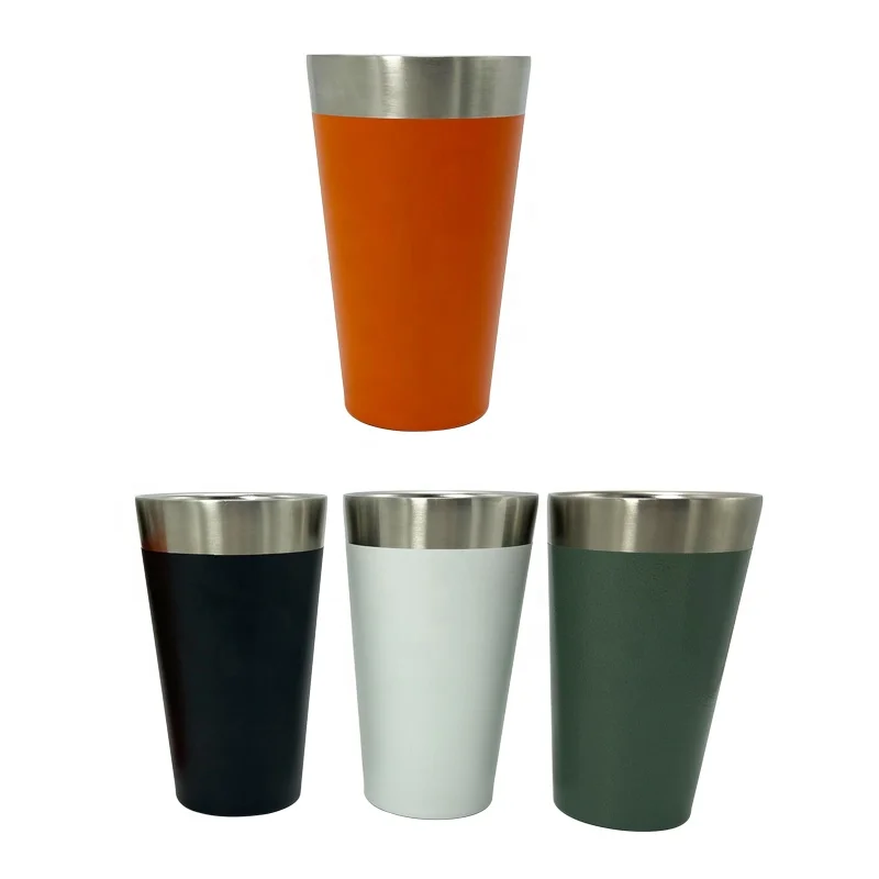 Stanley Vacuum Insulated Stacking Tumbler Stainless Steel Pint Drinking Cup  473ml 16oz Orange