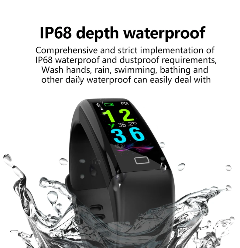 OEM Fitness Tracker Smart Bracelet Heart Rate Monitor Watch F77 IP68 Waterproof Temperature Monitoring Watch Smart Bracelet (6).jpg