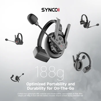 Synco Xtalk XPro X2 X5 2.4G Full-Duplex Noise Cancelling Wireless Calling System Earphones Head Mounted Communication Device detail image