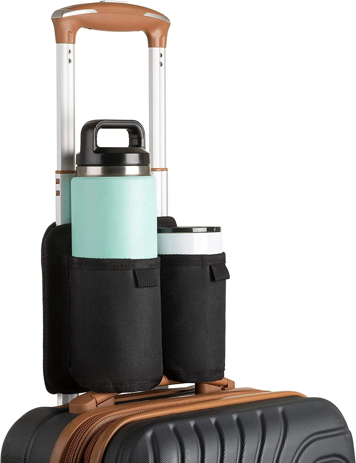 New Trend Customized Luggage Storage Cup Holder Airline Ticket Cup Storage Bag Travel Cup Holder