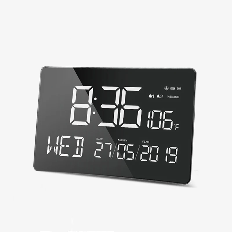 Smart Digital Large LCD Calendar Display Electric Desk Table Wall Alarm Clock