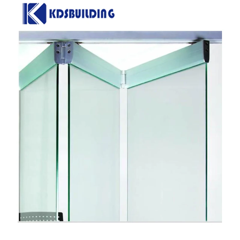 KDSBuilding Bi Folding Windows Frameless Tempered Sliding Glass  Bifold Folding Balcony Window