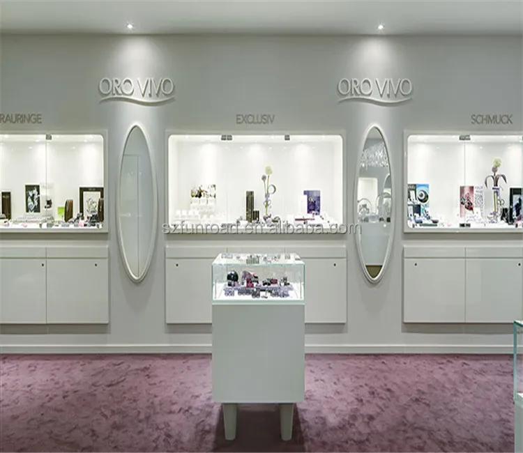 High-end luxury most popular store interior pedestal tower showcase for jewelry