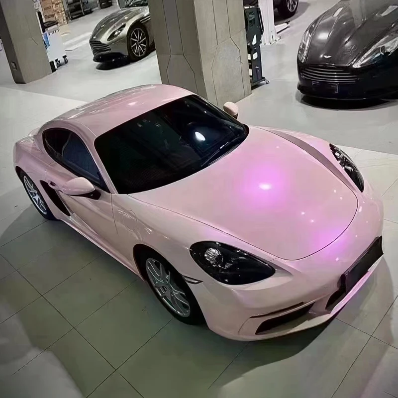 Custom Color Vinyl Wrapping Film Colour Change Vinyl Car Wrapping Film Chameleon Purple Pink Green Car Wrap Vinyl Film