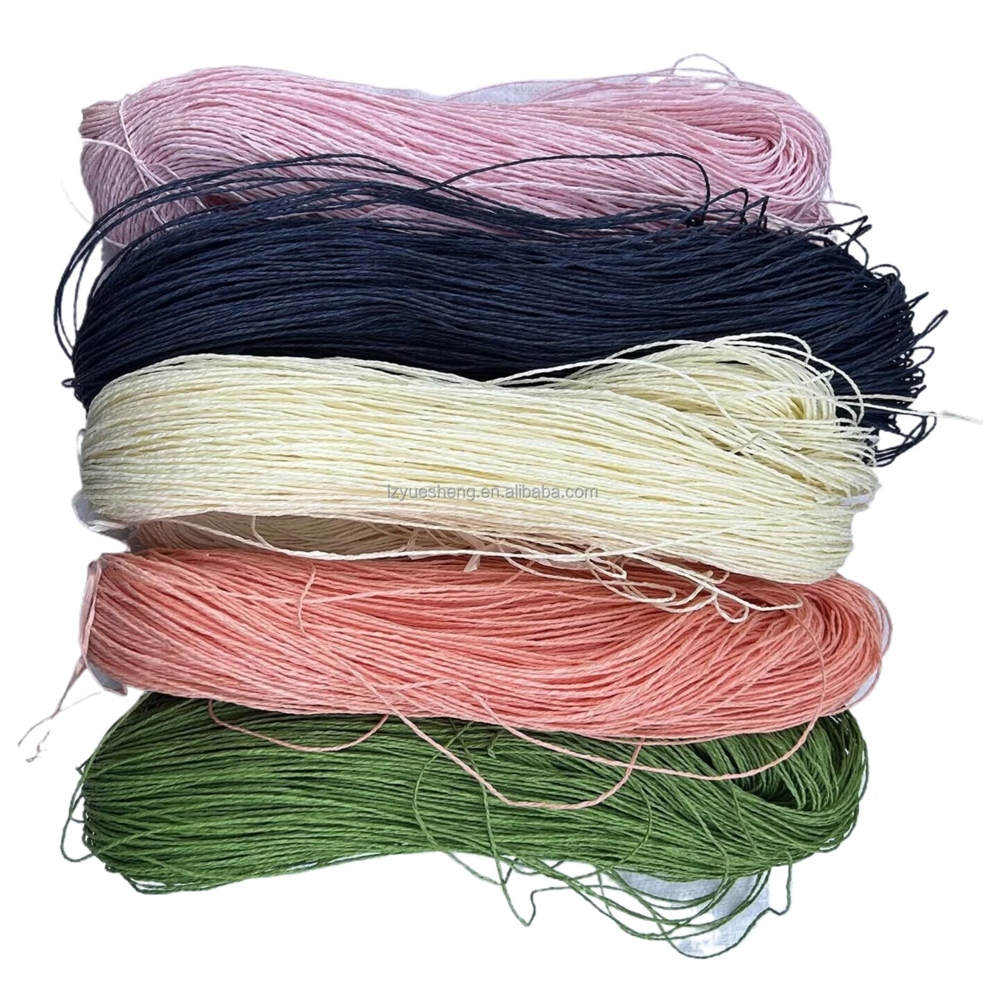 Twisted Raffia Rope ECO-Friendly Degradable 2mm 1.5mm 2.5mm Twisted Paper Ropes Raffia Dye ...
