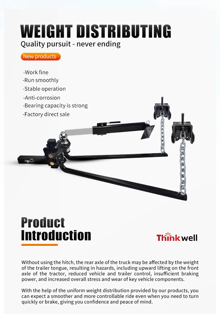 Thinkwell Custom Weight Distribution Hitch For Car Tow Bar Atv Tow