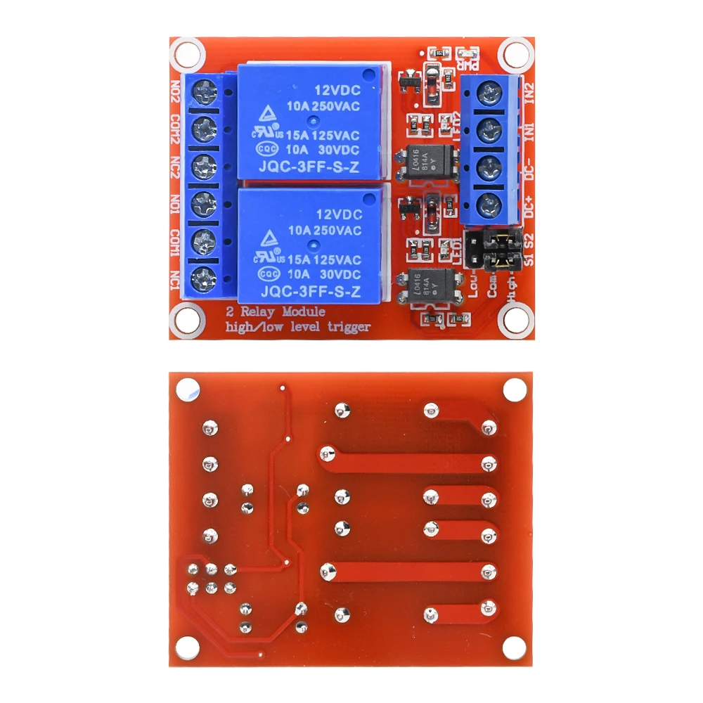 Arduino用のオプトカプラー絶縁高および低レベルトリガーリレー