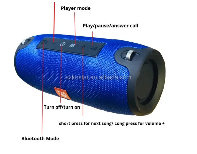 
 Лучшее качество, изготовленный в Шэньчжэне, портативный тканевый беспроводной Hi-Fi динамик, FM-радио, музыкальный плеер TG-125  