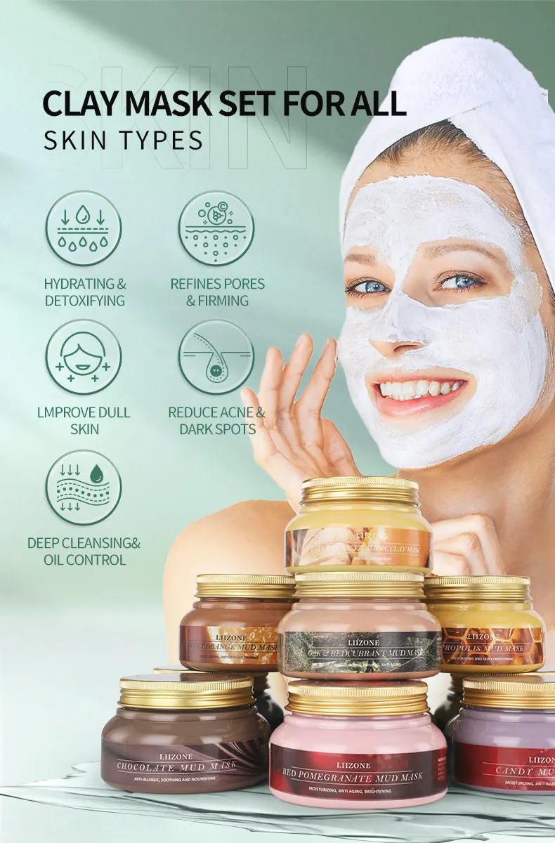 Own Logo Private Label Skincare Natural Green Tea Peeling Peel Off Clay