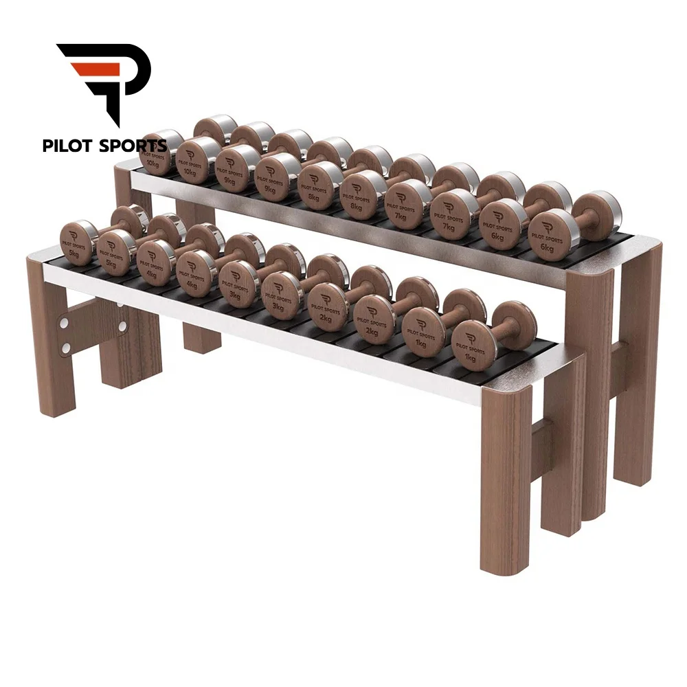 Luxury Eco-Friendly Wooden Dumbbells 1-10kg Strength Training OEM