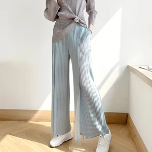 Miyake Pleated Wide Leg Pants 2025 Summer Autumn Loose Big Size Trousers Harem Pants Korean Causal Pleated Palazzo Pants