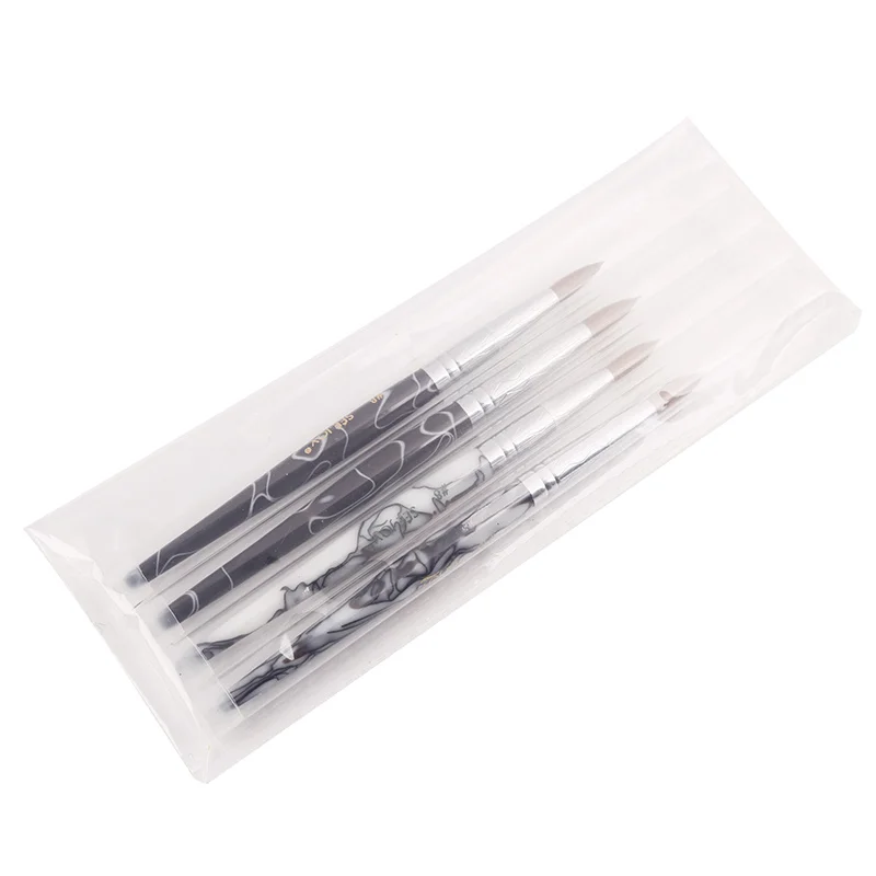 Kolinsky Nail Brush 100 Pure Brush Custom Logo Aluminum Handle Size 8