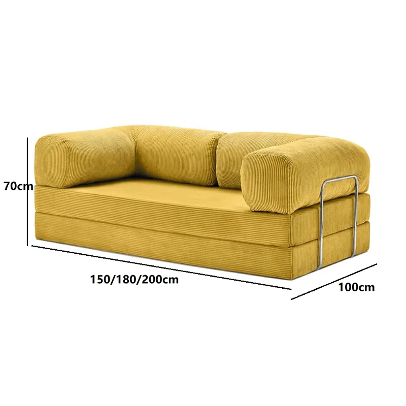 Vacuum sealed Package Small Volume Colorful Corduroy Compressed Sofa Luxury Sofa Couch for Living Room