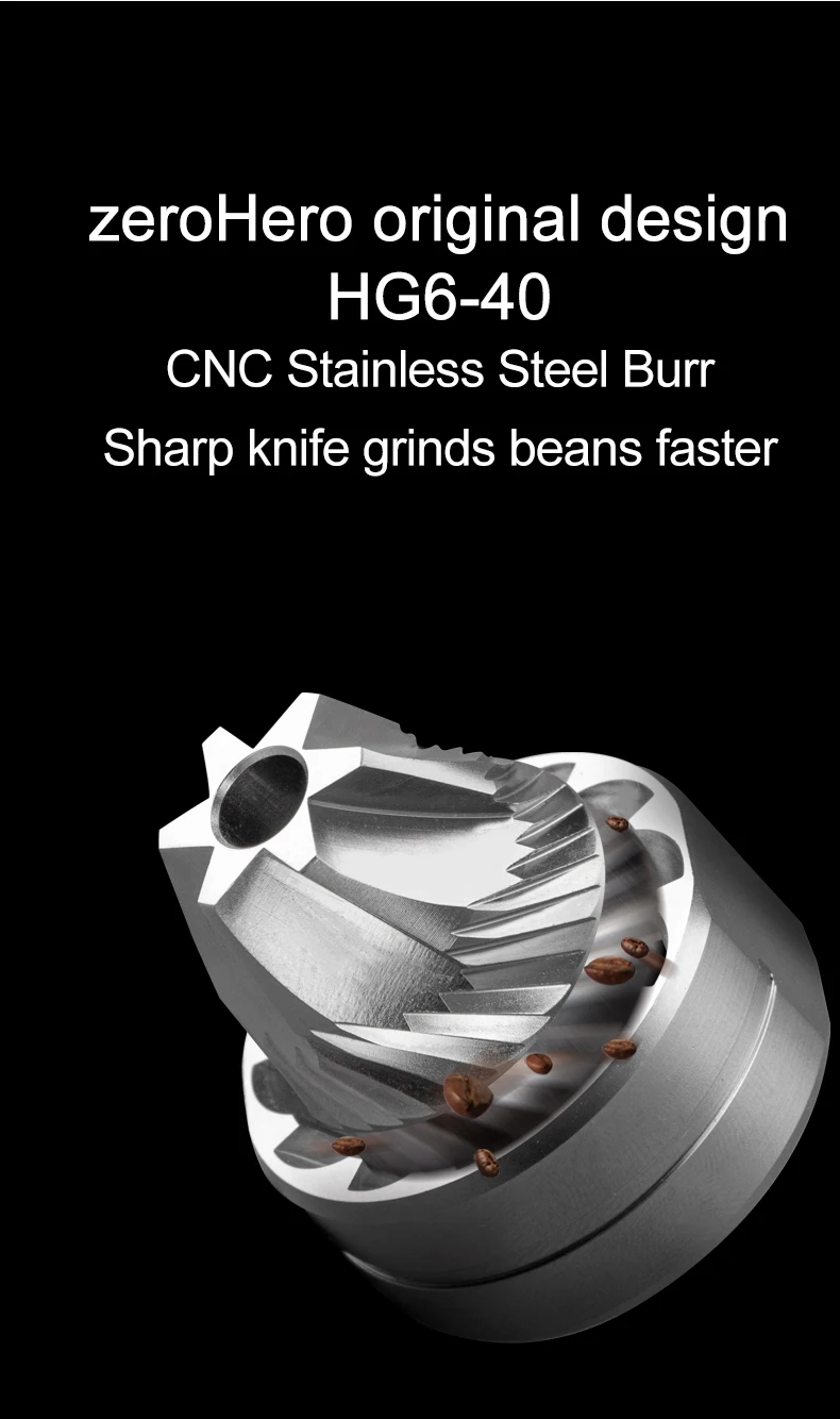 Zerohero Portable 6 Core Burrs Aluminium Alloy Body Usb Rechargeable