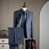 Gris azul [traje + chaleco + pantalón]