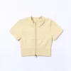 Top a manica corta Beige