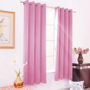 RANCHO Curtains 100%Polyester Three Layers Double Layers Blackout Curtain for the Living Room Blackout