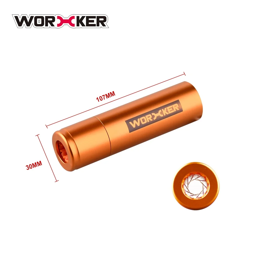 Worker Silencer Decor 10-Line Adjustable Scar Barrel Fish Tube 107mm for 16mm Barrel