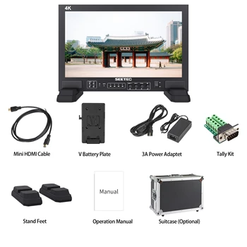 SEETEC FS215-S4K 21.5 Inch 3G-SDI 4K   Broadcast Studio Monitor IPS Full HD 1920x1080 Tally Light OEM/ODM Factory Direct product image