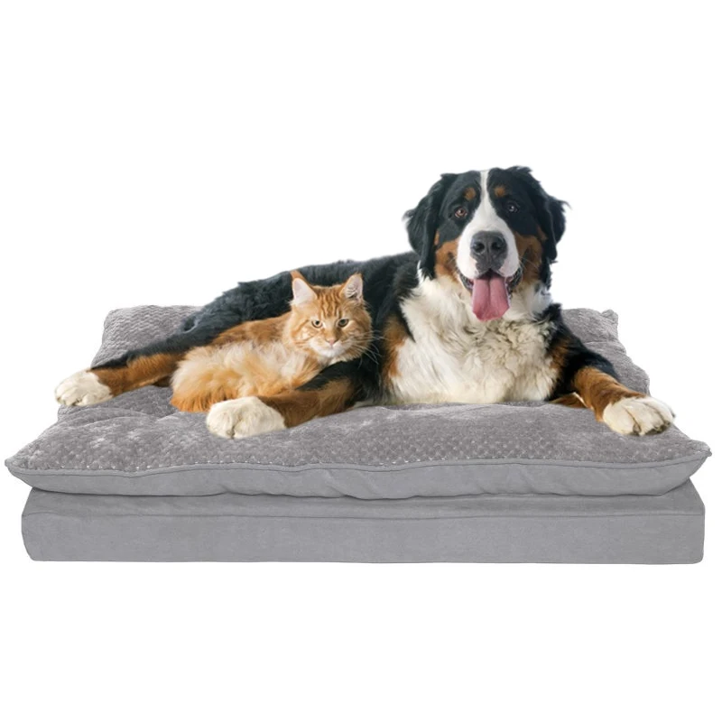 camas de perros anti-anxiety eco-friendly indestructible memory foam orthopedic cat dog crate bed pet cushion