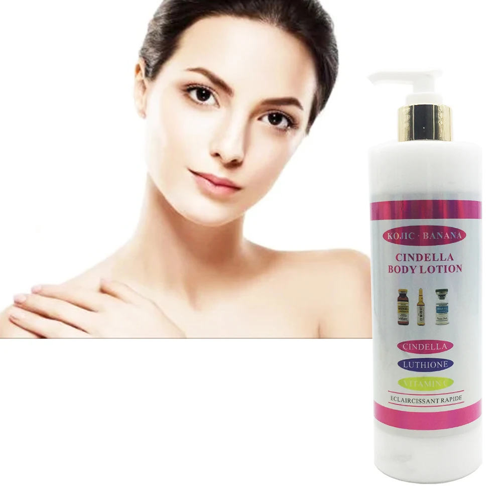 OEM Private Label Fast Action Body Lotion  Whitening and Anti Aging Body Cream Strong Bleaching Lotion for Black Skin 500ml