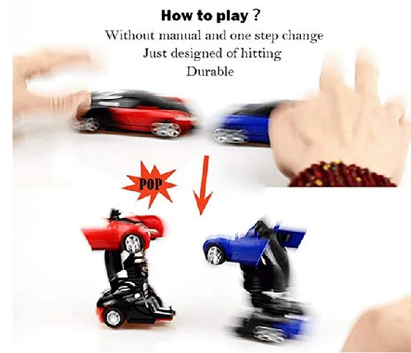 Deformation Boy Toy One Key Transforming Car Robot Police Car