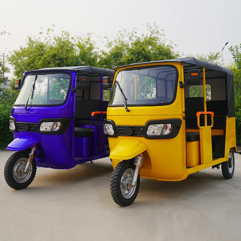 Auto Rickshaw Three Wheel Electric Customized Spare Tire Long Range Distance Durability Urban Transportation