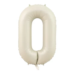 1 шт. 40 дюймов гигантский Матовый кремовый белый фольгированный шар 0 2 3 4 5 6 7 8 9 большие фигурки