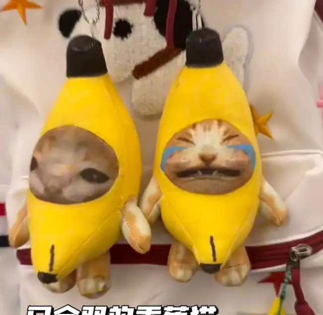 Cute Banana Cat Meme Plush Plush Keychain Stuffed Crying Banana Cat Plush Toy With Sound Buy
