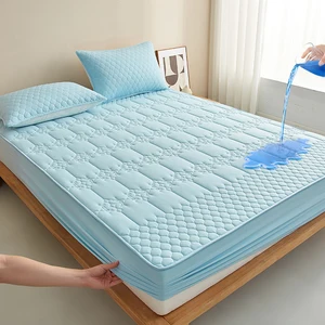 Waterproof Thicken Mattress Pad Protector Durable Skin-friendly  Breathable Fitted Sheet Bed Cover