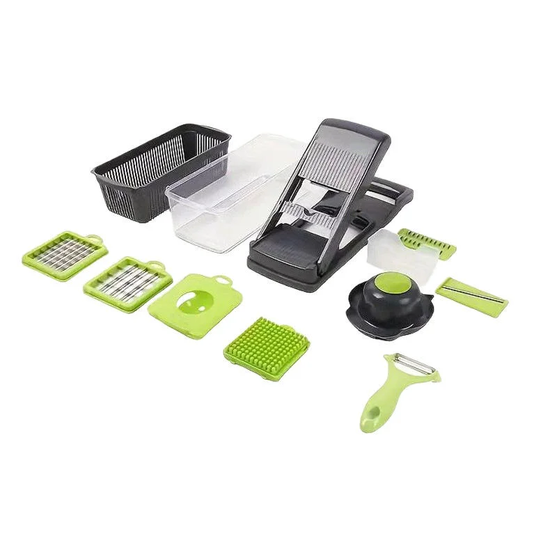 Hot Selling  16 in 1 Multifunctional Vegetable Chopper Container Stainless Steel Kitchen aperçu 6