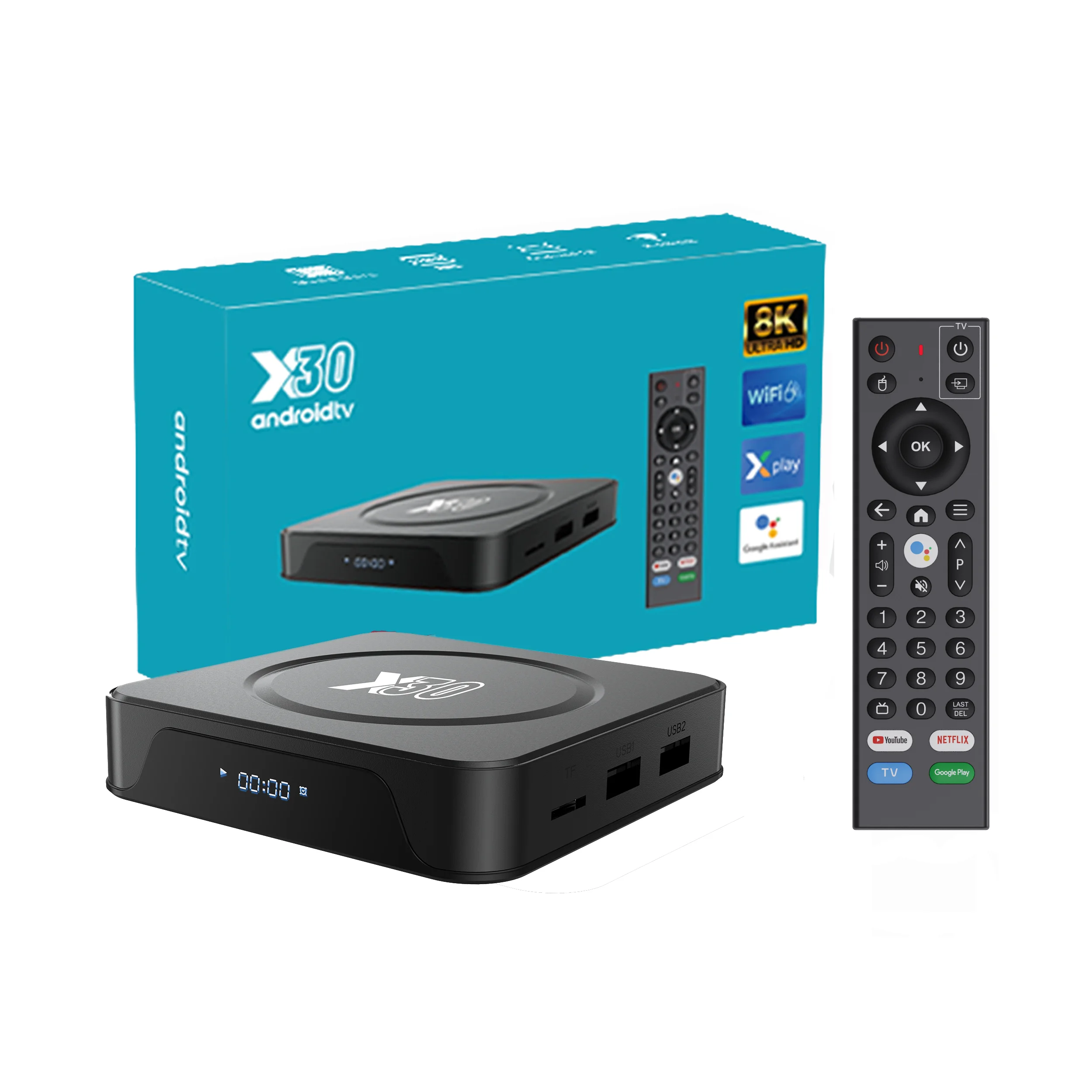 NEW MODEL X30 Android 12 Tv Box WIFI 6 Allwinner H618 2GB 16GB 4GB 32GB X Player Android Set Top Box Voice Remote Control