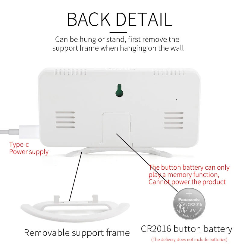 Digital LED Alarm Clock Mirror 2 USB Charger Ports LED Table Clock Snooze Function Adjustable Brightness Desk Clocks