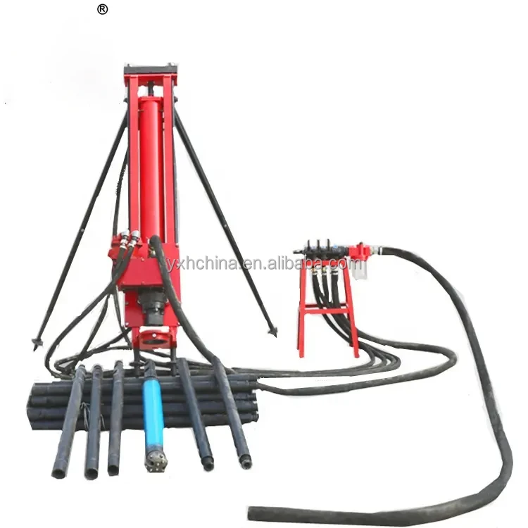 4kw Electric Motor Pneumatic Rock Drilling Rig Borehole Drilling ...