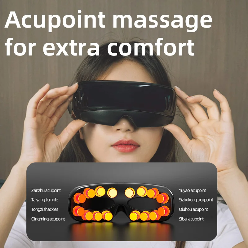 Portable Vibration Eye Massager | 4 Modes 3-Speed, ABS Paint Body for Eye Fatigue Relief