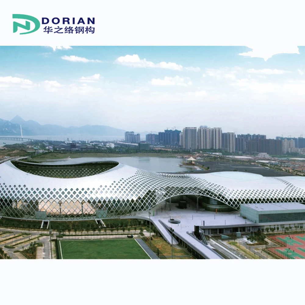 Customized Steel Truss Structure Frame Football Stadium Building Prefab Gymnasium