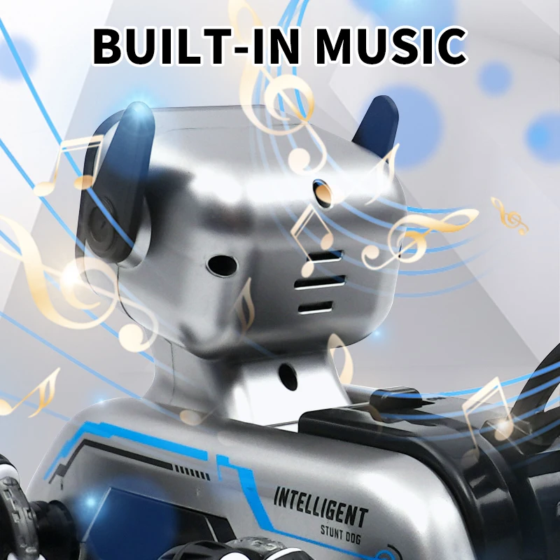 High Speed Remote Control Electronic Pet Dog Eight-wheel RC Controlled Electronic Smart Robot Dog Intelligent AI Educational Toy