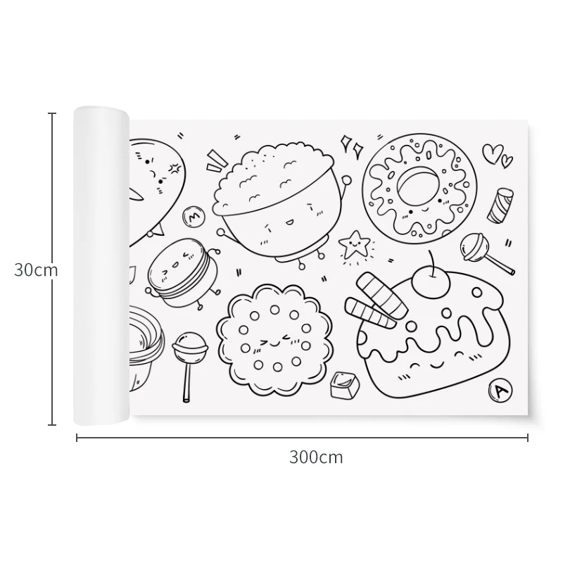 eco-friendly coloring paper roll coloring drawing