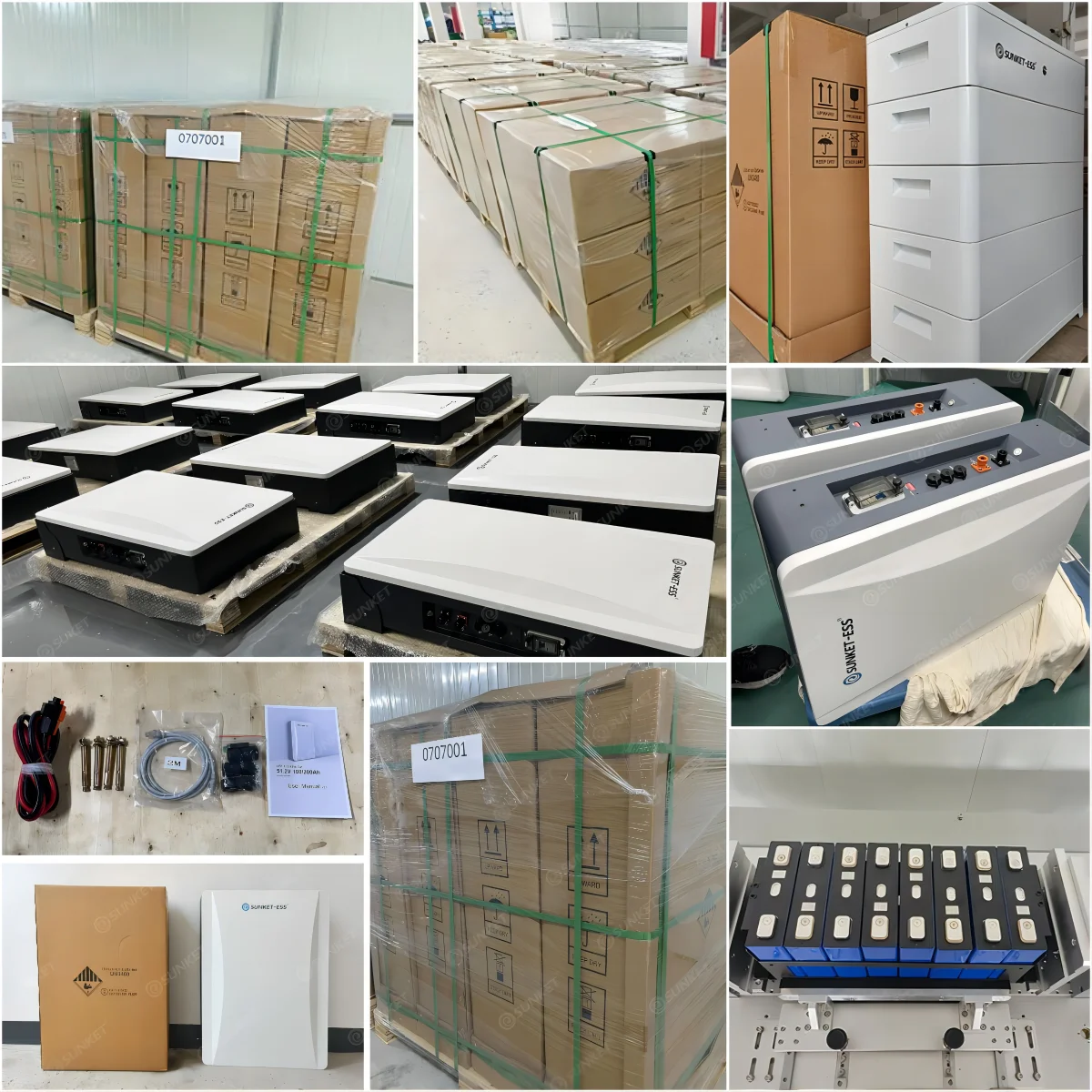 product sunket 16kwh eu stock stand alone hybrid grid system 100ah capacity low voltage lifepo4 solar energy storage battery pack split-6