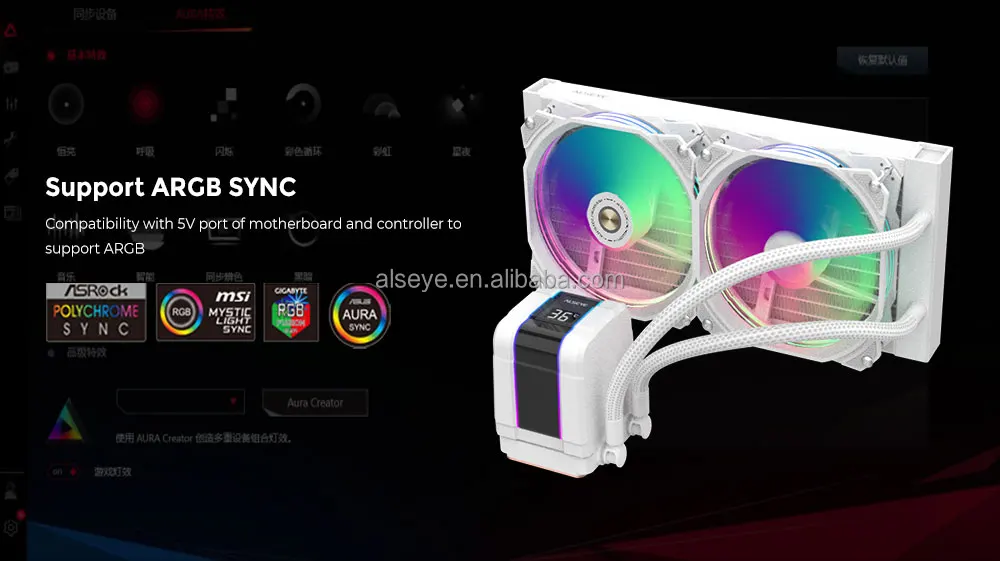 Alseye M240-plus Ii Cpu And Gpu Real Time Display Lga1700 Am5 240mm ...