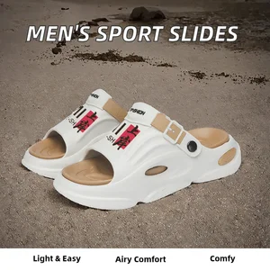 Men's Trendy Sports Slippers Breathable Thick Summer Beach Shoes Comfortable Non-Slip Light Weight Durable Universal for Men