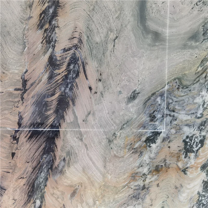 product luxury natural green quartzite book match slab for hotel wall background design-3