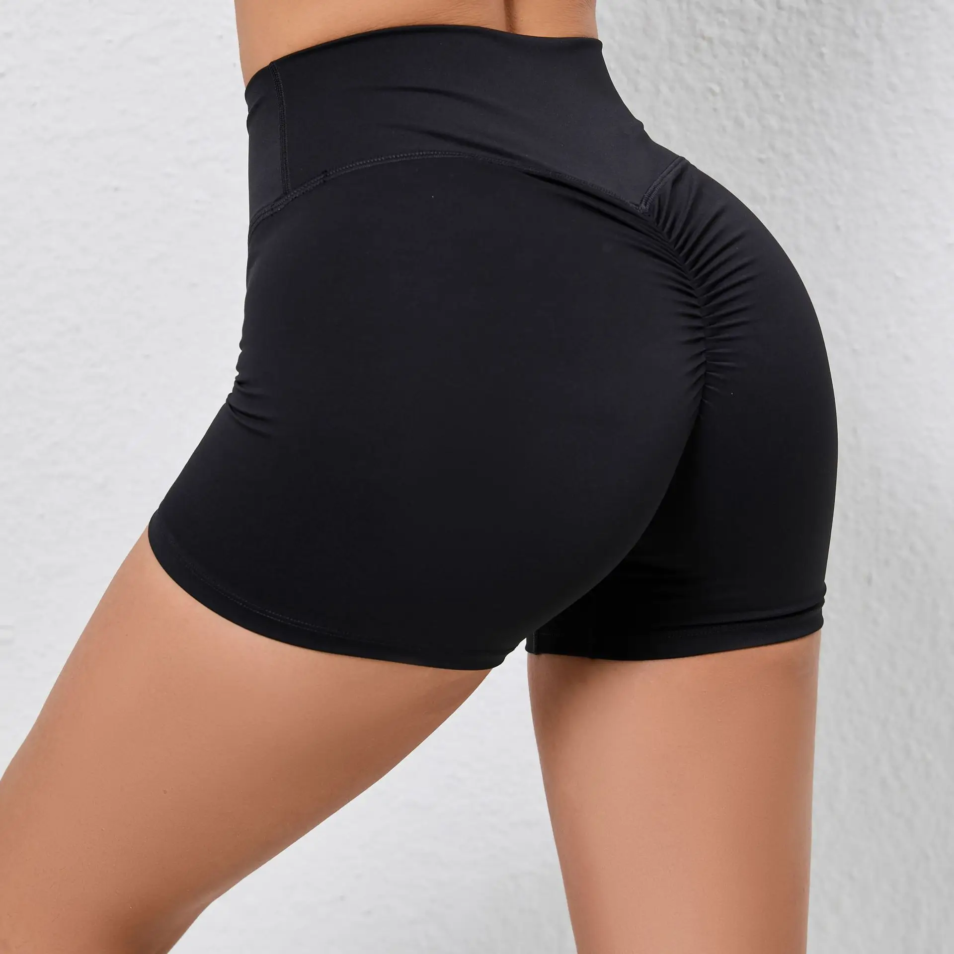 Fitness shorts for women running training abdominal control sports three-quarter pants breathable sweat-wicking soft yoga pants supplier