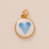 ciondolo cuore blu in oro