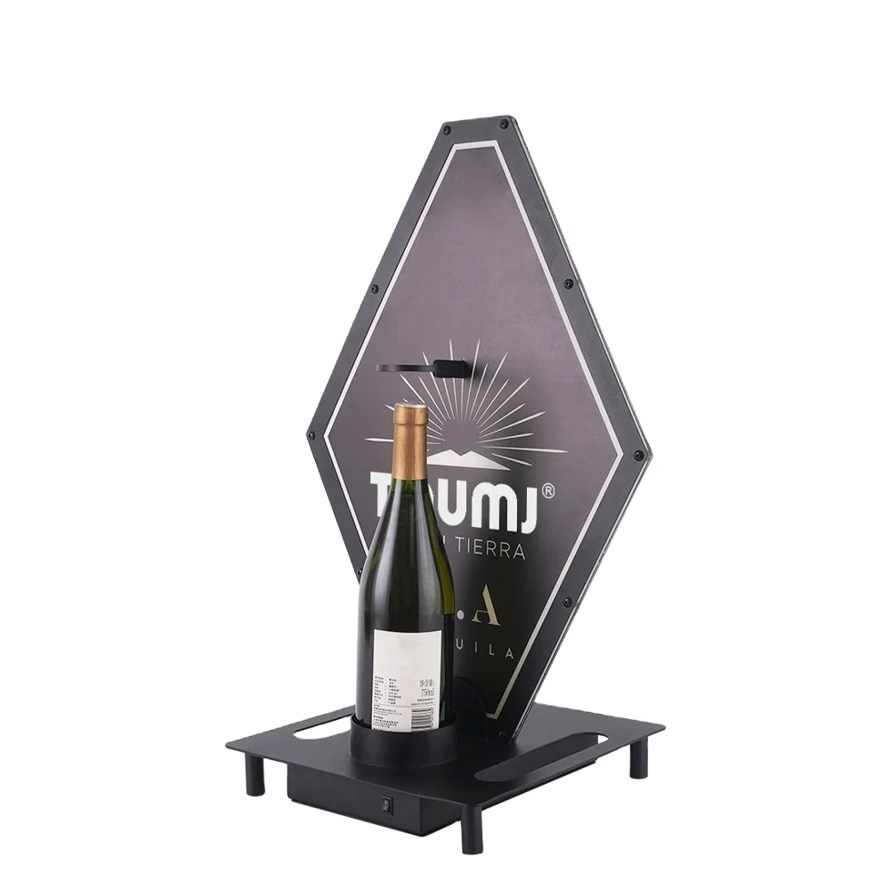 Sunyu custom high quality metal wine bottle display stand